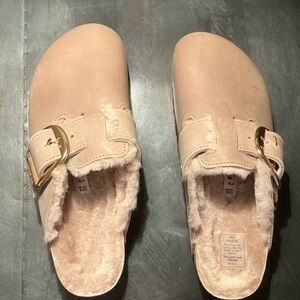 Birkenstock Boston Shearling Big Buckle Tobacco brown EU39